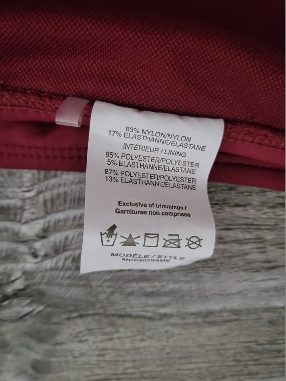 Maroon Ruched Swim Skirt Bikini Bottom 16 - Picture 10 of 10